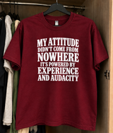 My Attitude Didn't Come From Nowhere It's Powered By Experience And Audacity T-Shirt