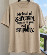 My Level Of Sarcasm Depends On Your Level Of Stupidity T-Shirt