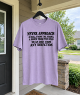 Never Approach A Bull From The Front A Horse From The Rear Or An Idiot From Any Direction T-Shirt